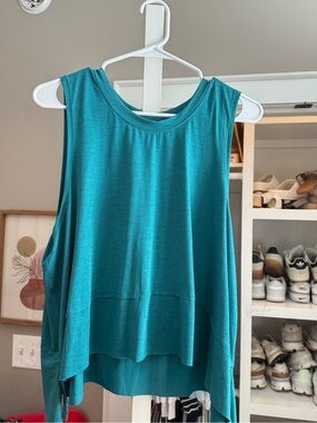 Free People Teal Layered Sleeveless Tank